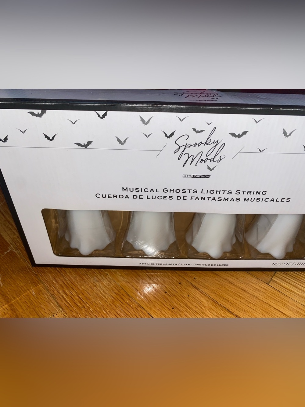 Spooky moods White Musical Ghost Lights String lights set of 8